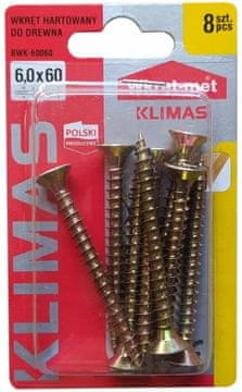 Wkret-Met Kaljeni lesni vijaki 6x60mm 8 kosov PZ3 zlati