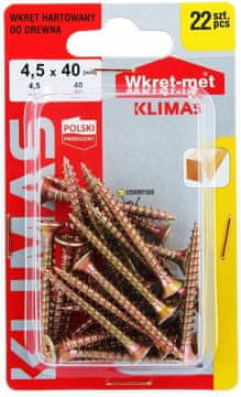 shumee Kaljeni lesni vijaki 4,5x40mm 22 kosov PZ2 zlati