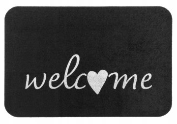 shumee Indoor tekstilni predpražnik 39x59 cm črn