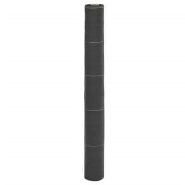 Vidaxl vidaXL Agrotekstil proti plevelu, črn, 1 x 25 m, PP