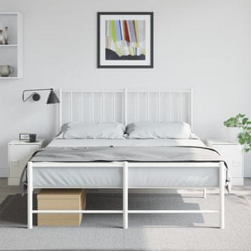 Vidaxl vidaXL Nočne omarice, komplet 2, bele, 34,5 x 39 x 44 cm, jeklo