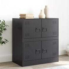 Vidaxl Komoda črna 67x39x73 cm jeklo
