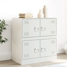 Vidaxl Komoda bela 67x39x73 cm jeklo