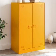 Vidaxl Komoda gorčično rumena 67x39x107 cm jeklo