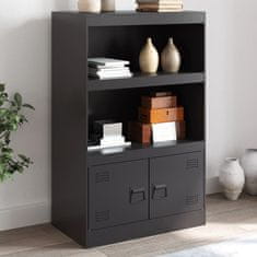 Vidaxl Komoda črna 67x39x107 cm jeklo