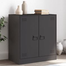 Vidaxl Komoda črna 67x39x73 cm jeklo