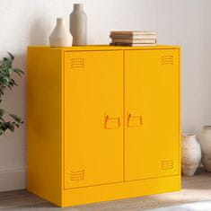 Vidaxl Komoda gorčično rumena 67x39x73 cm jeklo