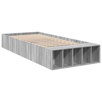 Vidaxl Posteljni okvir siva sonoma 90x190 cm inženirski les
