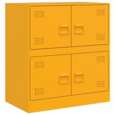 Vidaxl Komoda gorčično rumena 67x39x73 cm jeklo