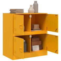 Vidaxl Komoda gorčično rumena 67x39x73 cm jeklo
