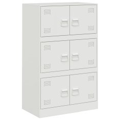 Vidaxl Komoda bela 67x39x107 cm jeklo