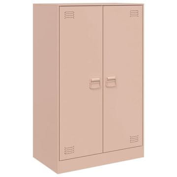 Vidaxl Komoda roza 67x39x107 cm jeklo
