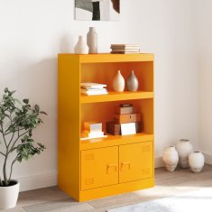 Vidaxl Komoda gorčično rumena 67x39x107 cm jeklo