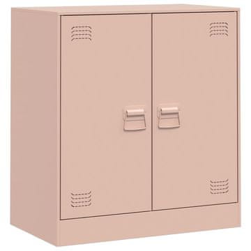 Vidaxl Komoda roza 67x39x73 cm jeklo