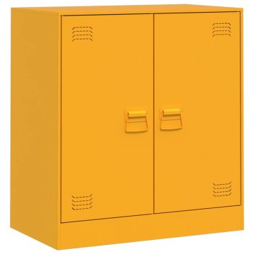 Vidaxl Komoda gorčično rumena 67x39x73 cm jeklo
