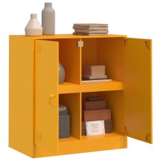 Vidaxl Komoda gorčično rumena 67x39x73 cm jeklo