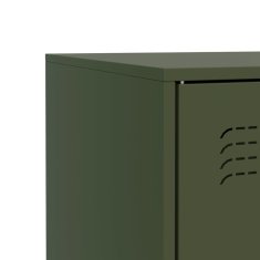 Vidaxl Komoda olivno zelena 67x39x83 cm jeklo