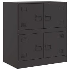 Vidaxl Komoda črna 67x39x73 cm jeklo