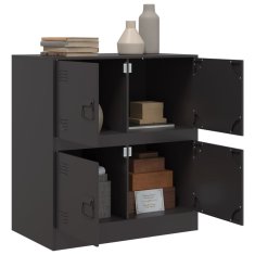 Vidaxl Komoda črna 67x39x73 cm jeklo