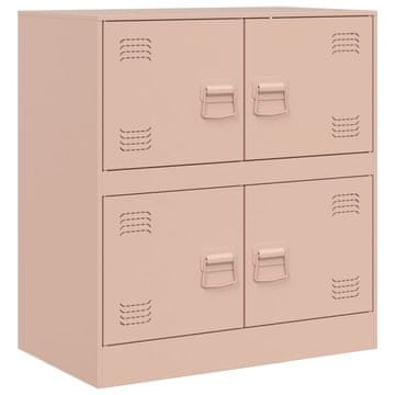 Vidaxl Komoda roza 67x39x73 cm jeklo