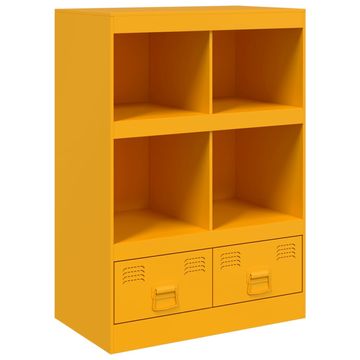 Vidaxl Visoka omarica gorčično rumena 67x39x95 cm jeklo