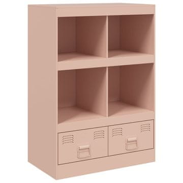 Vidaxl Visoka omarica roza 67x39x95 cm jeklo