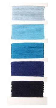 Rayher.	 Bombažne vrvice "Stitch & Knot", modre, 5barvx10m