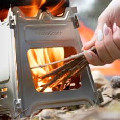InnovaGoods Zložljiva jeklena peč za kampiranje Flamet InnovaGoods 