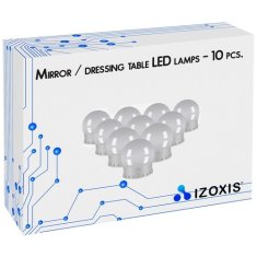 Izoxis LED svetilke za ogledalo/toaletno mizico - 10 kom. 