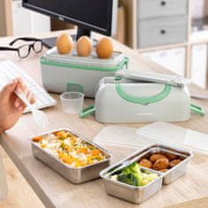 UNBRANDED 3-in-1 Electric Steamer Lunch Box with Recipes Beneam InnovaGoods 