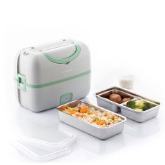 UNBRANDED 3-in-1 Electric Steamer Lunch Box with Recipes Beneam InnovaGoods 