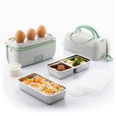 UNBRANDED 3-in-1 Electric Steamer Lunch Box with Recipes Beneam InnovaGoods 