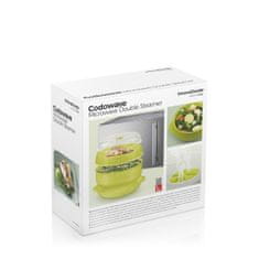 UNBRANDED Microwave Double Steamer Codowave InnovaGoods 