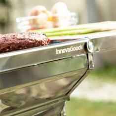 UNBRANDED Stainless Steel Foldable Charcoal BBQ ExelQ InnovaGoods 