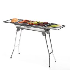UNBRANDED Stainless Steel Foldable Charcoal BBQ ExelQ InnovaGoods 