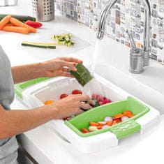 UNBRANDED Extendable 3-in-1 Cutting Board with Tray, Container and Drainer PractiCut InnovaGoods 