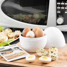 UNBRANDED Microwave Egg Boiler with Recipe Booklet Boilegg InnovaGoods 