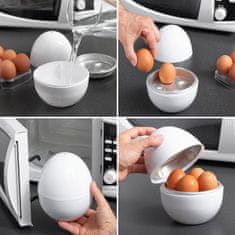 UNBRANDED Microwave Egg Boiler with Recipe Booklet Boilegg InnovaGoods 