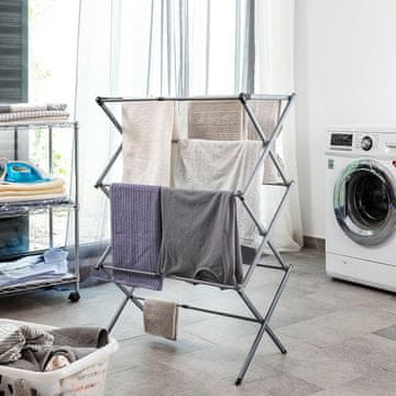 UNBRANDED Folding and Extendable Metal Clothes Dryer with 3 Levels Cloxy InnovaGoods 11 Bars