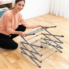 UNBRANDED Folding and Extendable Metal Clothes Dryer with 3 Levels Cloxy InnovaGoods 11 Bars 