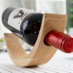 UNBRANDED Floating Wooden Wine Bottle Holder Woolance InnovaGoods 
