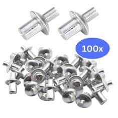 Vixson Komplet žebljev za zaklepanje, za Kovino, Les, Plastiko ( Φ5 x 15 mm, 100 kosov) | GRIPLOCKS