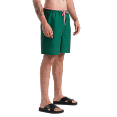 OMBRE Moške dvobarvne rebraste kopalne hlače V3 OM-SRBS-0141 temno zelena MDN125750 XL