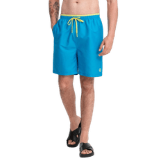 OMBRE Moške dvobarvne rebraste plavalne hlače V6 OM-SRBS-0141 modra MDN125753 S
