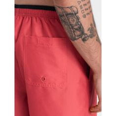 OMBRE Moške dvobarvne rebraste kopalne hlače V4 OM-SRBS-0141 koralna barva MDN125751 S