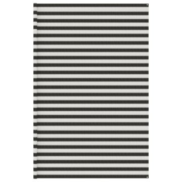 Vidaxl Preproga za šotor antracitna in bela 400x700 cm HDPE