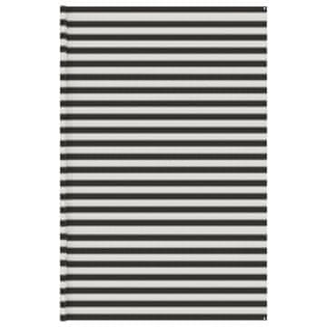 Vidaxl Preproga za šotor antracitna in bela 400x400 cm HDPE