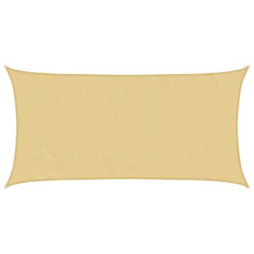 Vidaxl Senčno jadro peščeno 3,5x2 m 100 % poliester oxford