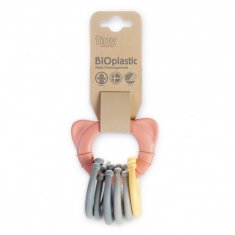 Dantoy Drobni plastični obročki Tiny Bio z zobotrebcem Coral 0m+