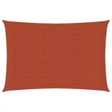 shumee Senčno jadro 160 g/m² pravokotno terakota 3.5x4.5 m HDPE